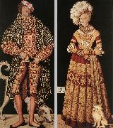 CRANACH, Lucas the Elder Portraits of Henry the Pious, Duke of Saxony and his wife Katharina von Mecklenburg dfg oil painting artist